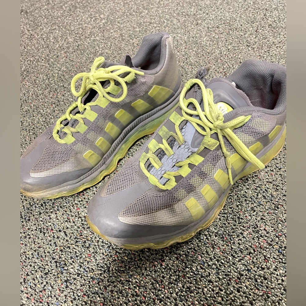 Nike Gray and Yellow  Athletic Shoes